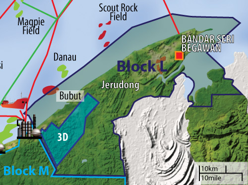 Brunei Offshore Map